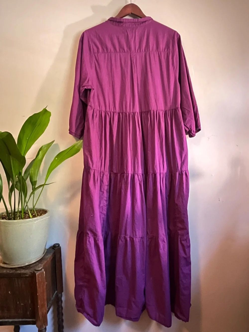 Natural Life Purple Tiered Maxi Dress -  L - Picture 7 of 7